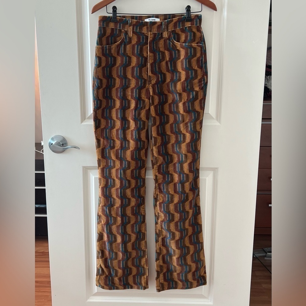 RE/DONE 70's Velvet bootcut in Retro stripe size 26 NWT